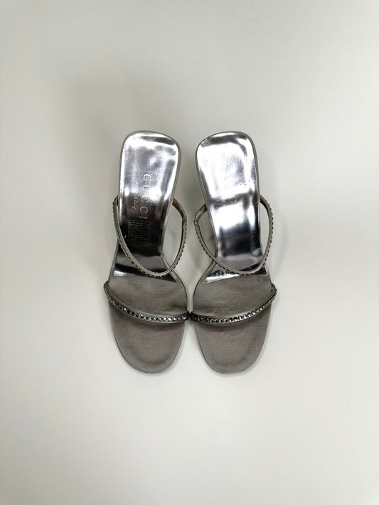 Gucci SS1998 Silver Lucite Wedges 36.5