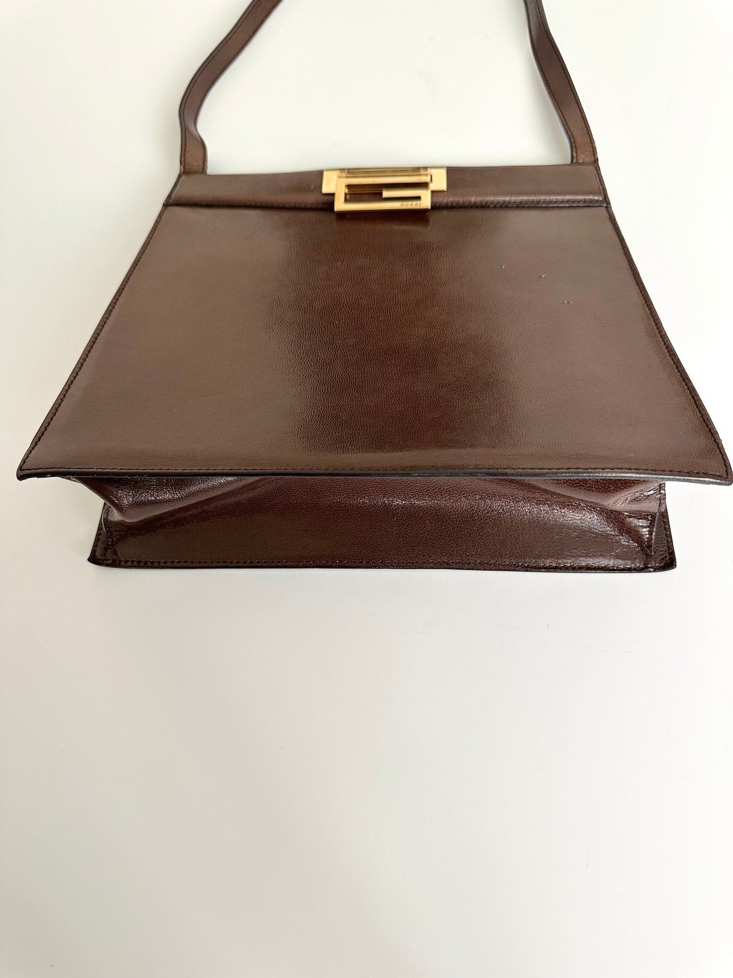Gucci Brown Leather G Lock Bag