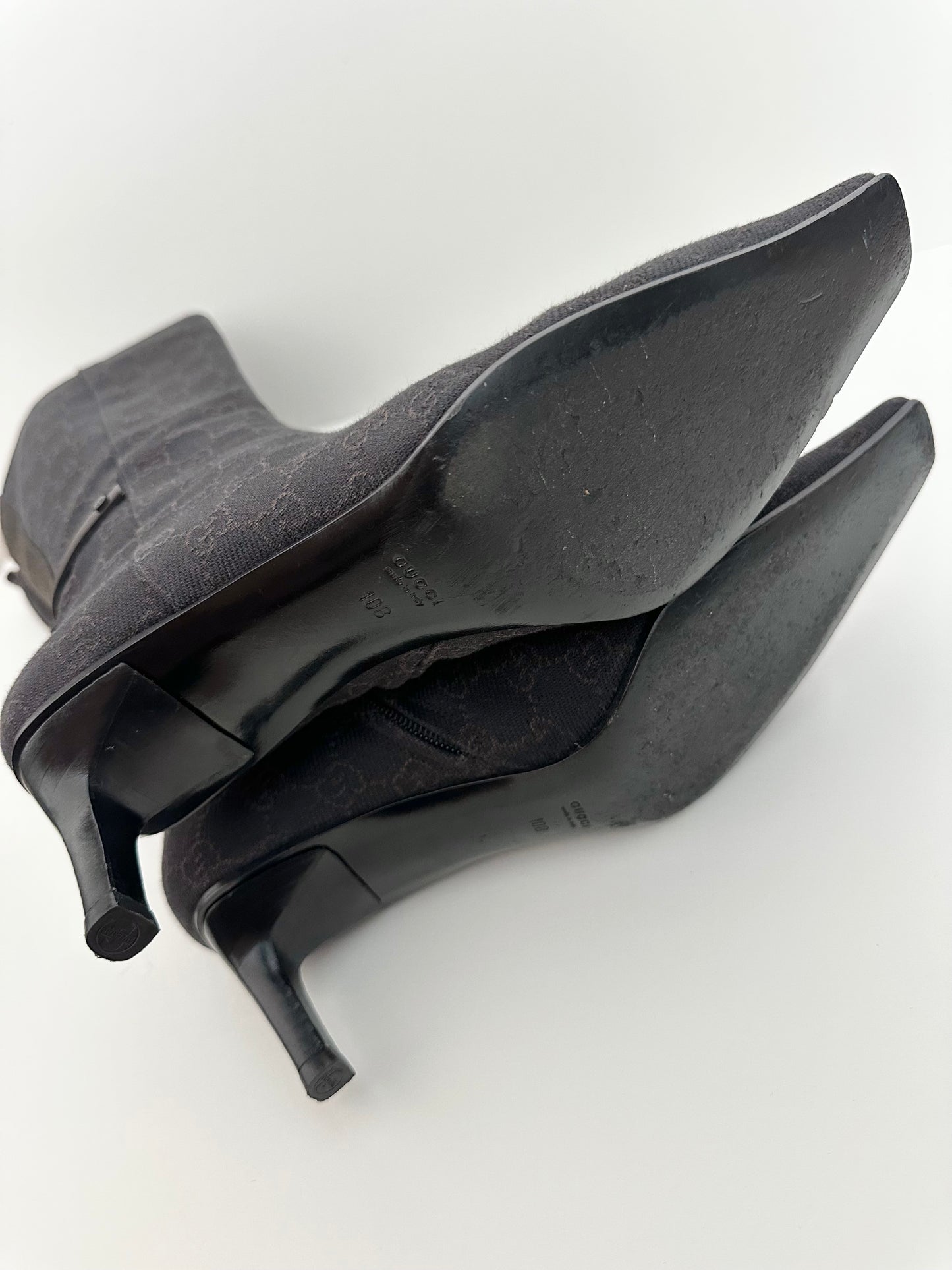 Gucci Brown Monogram Boots US 10