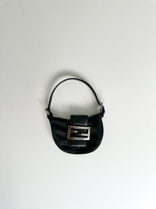 Fendi Black Mini Croissant