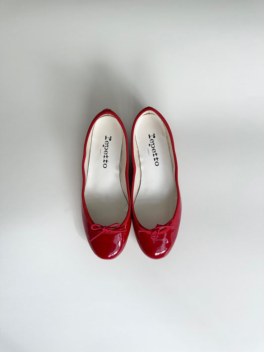 Repetto Red Camille Ballet Pumps FR 36