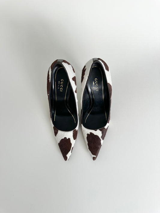 Gucci Ponyhair Horsebit Pumps 36.5
