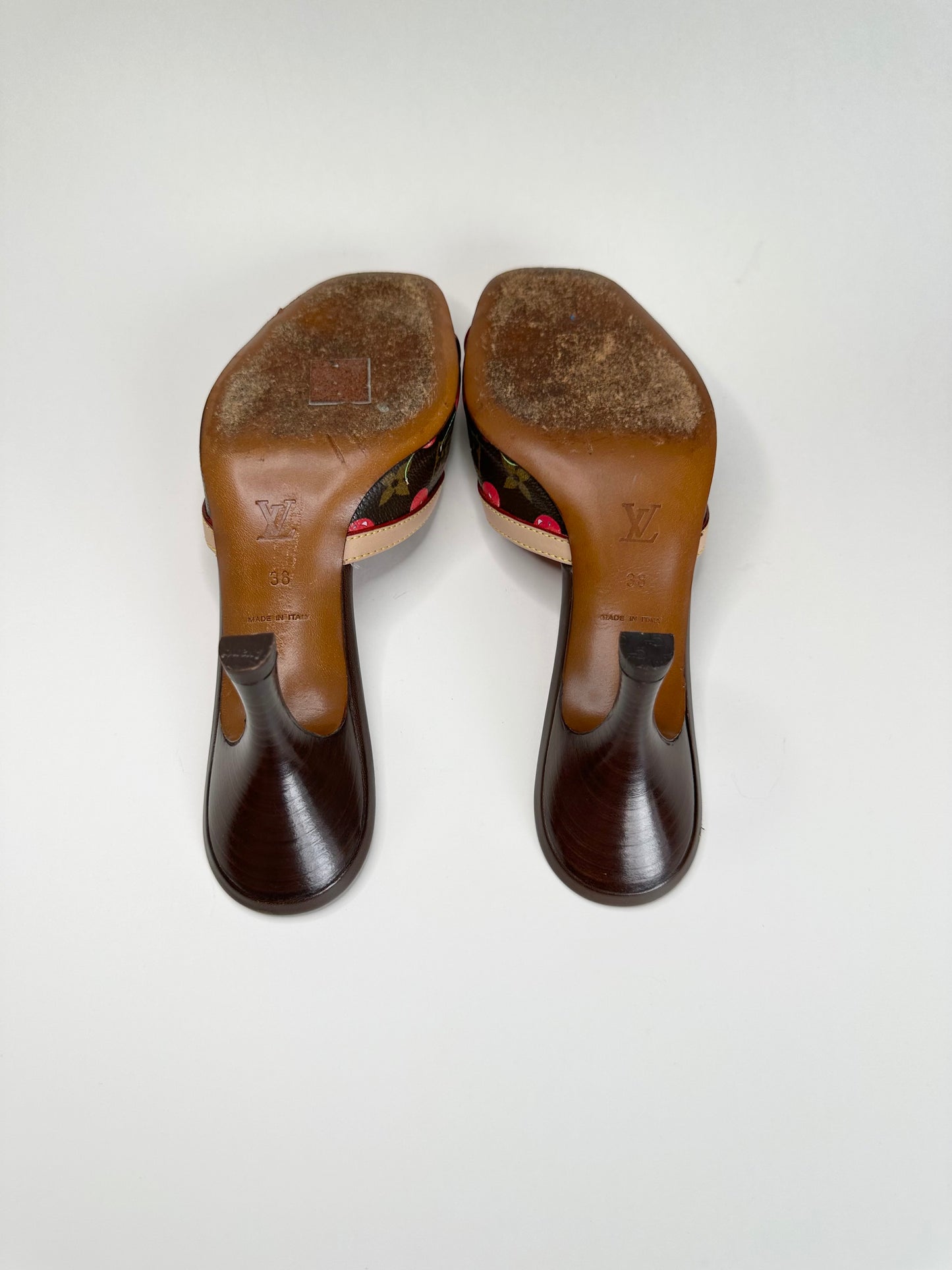 Louis Vuitton Murakami Cerise Sandals 38
