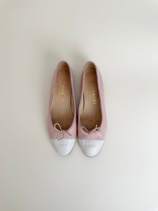 Chanel Pink Ballet Flats 40