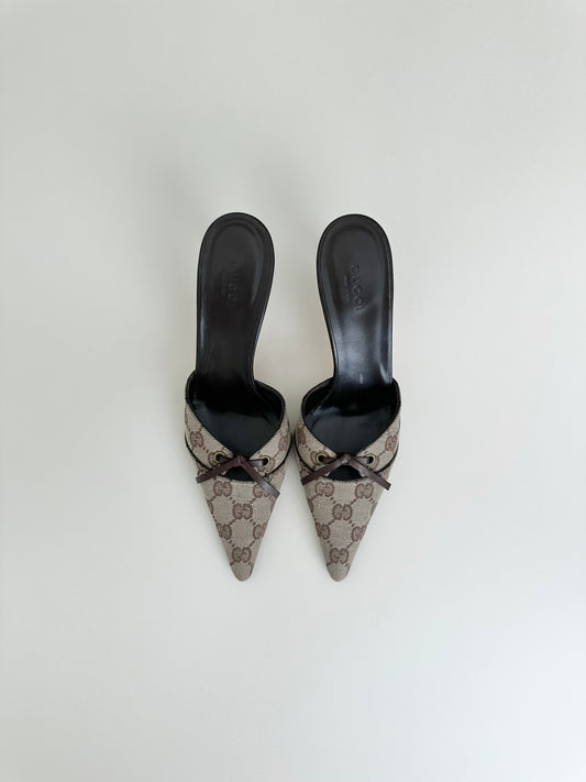 Gucci Monogram Mules US 7
