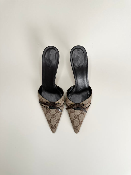 Gucci Monogram Mules 36.5