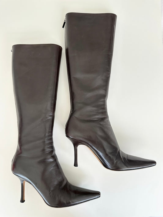 Jimmy Choo Brown Leather Boots 40