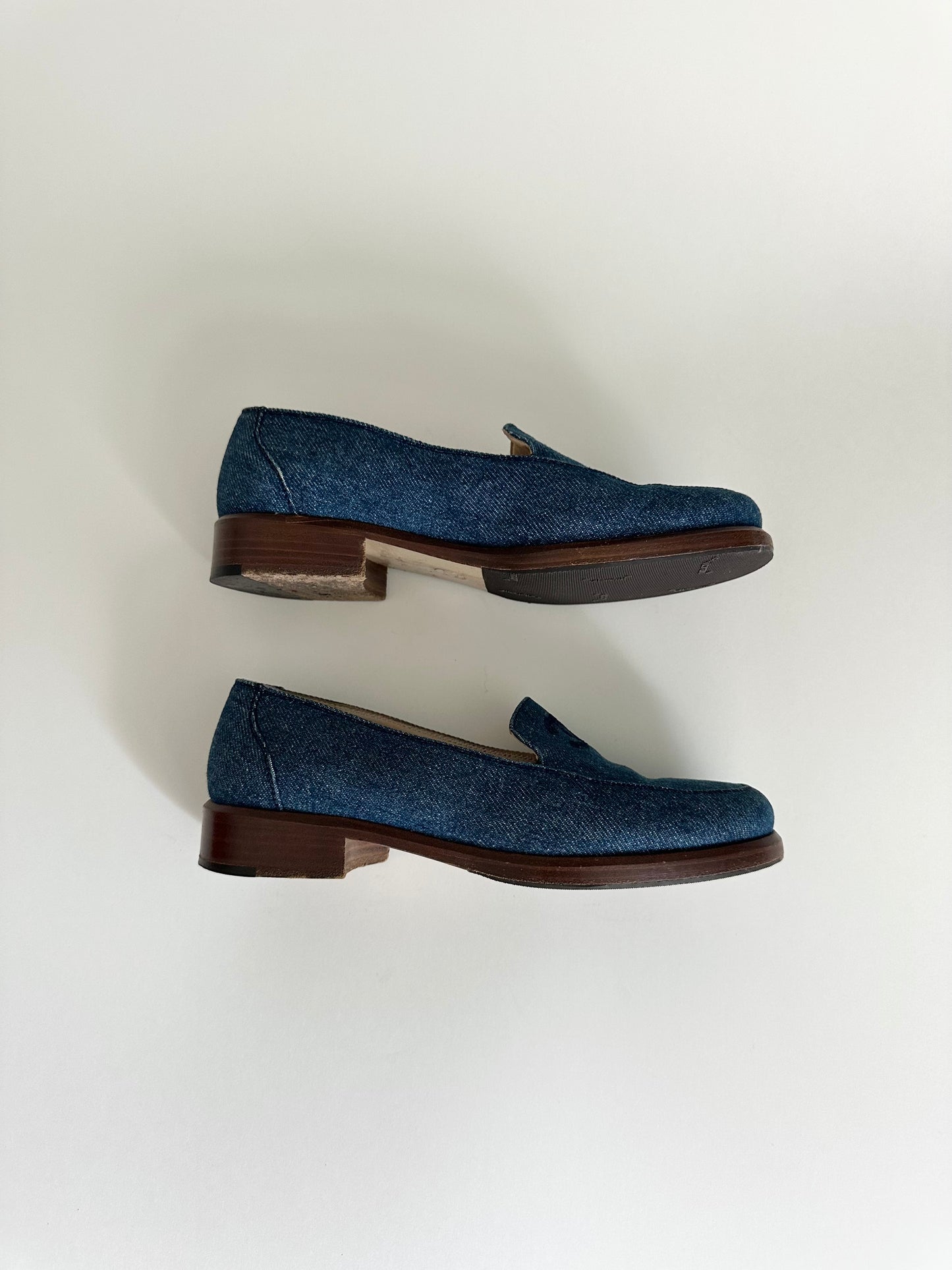 Chanel Denim Loafers 35