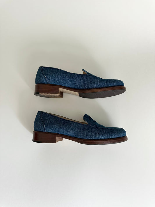 Chanel Denim Loafers 35