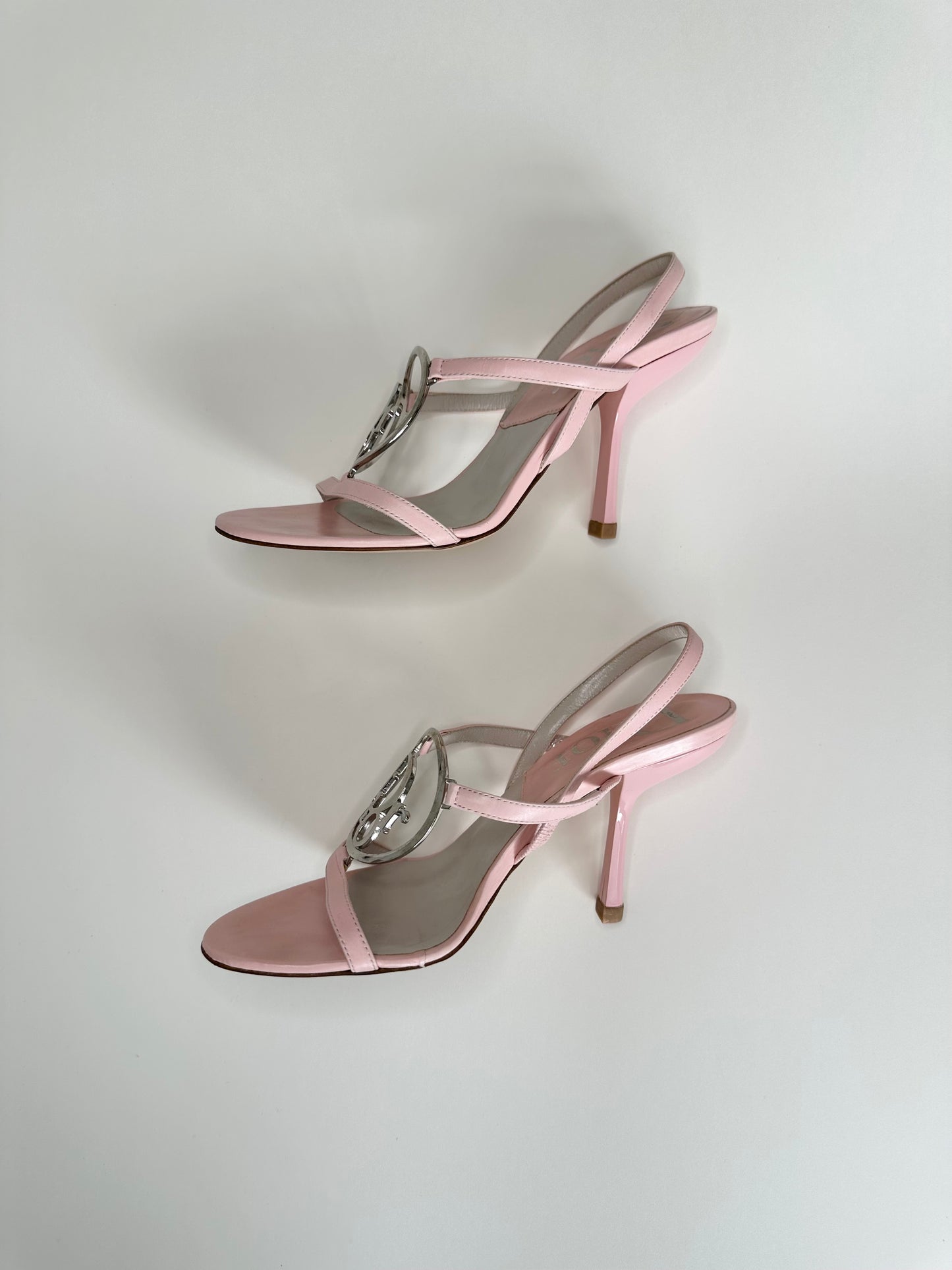 Dior Pink Logo Sandals 35