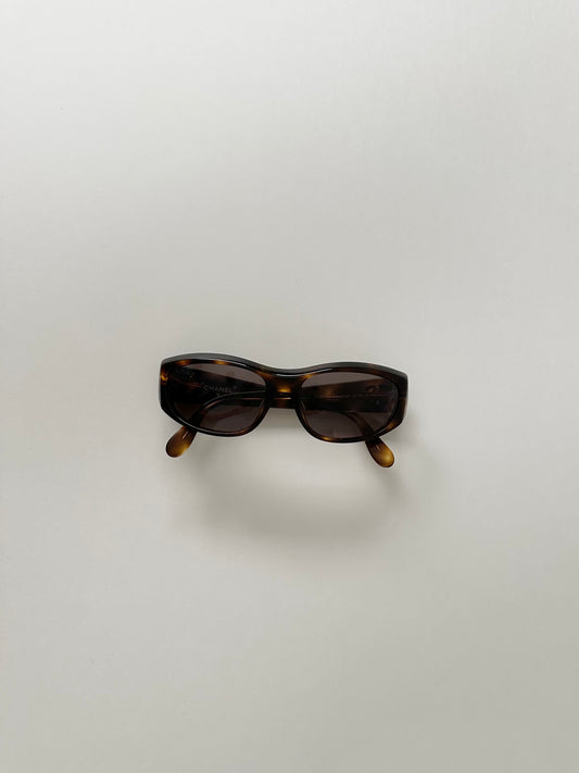 Chanel Tortoise Logo Sunglasses
