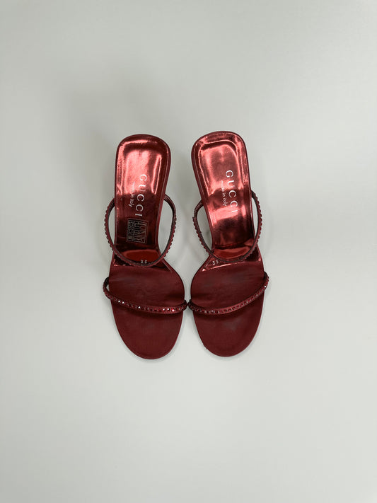 Gucci SS1998 Red Lucite Wedges 35