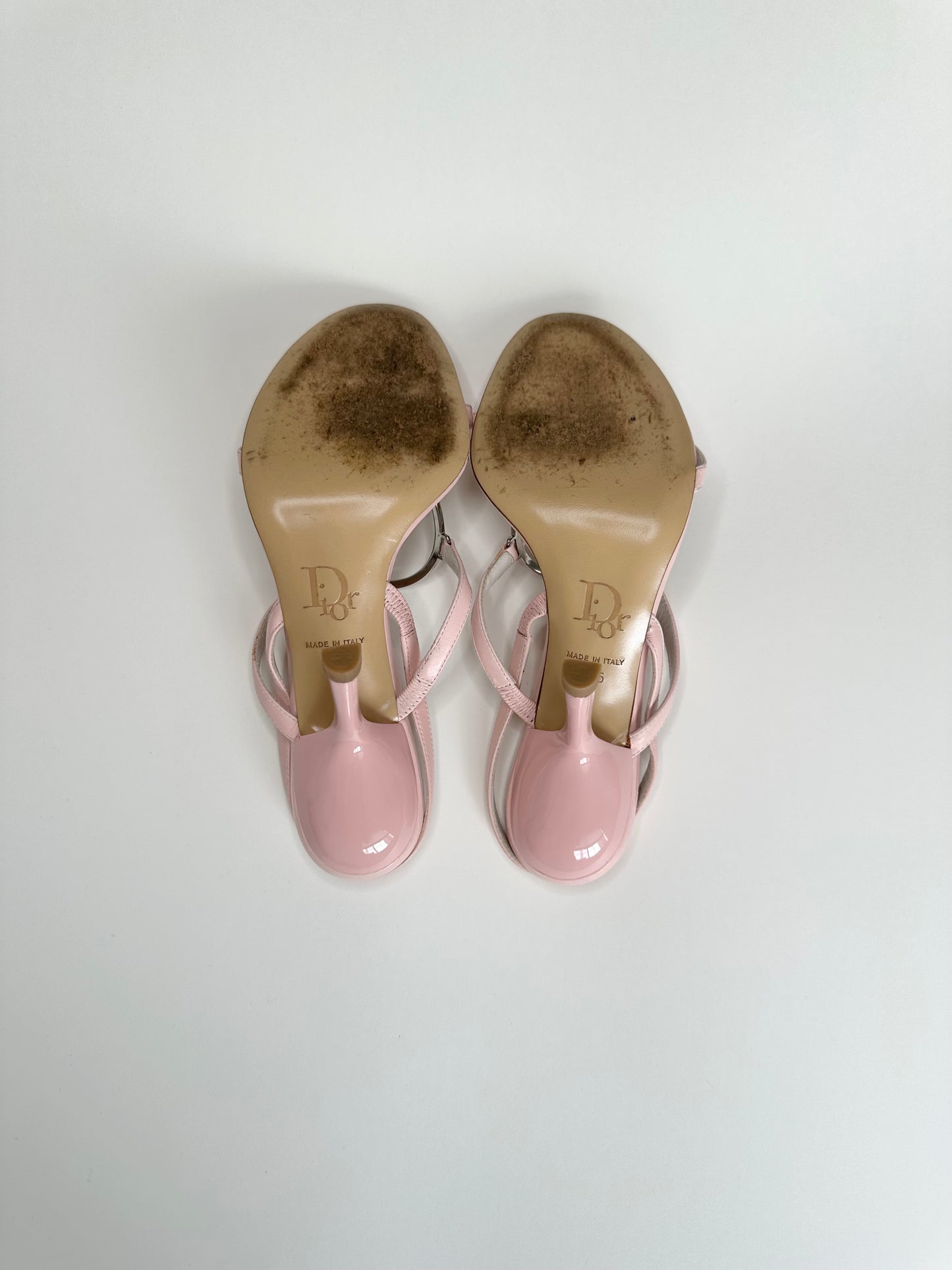 Dior Pink Logo Sandals 35