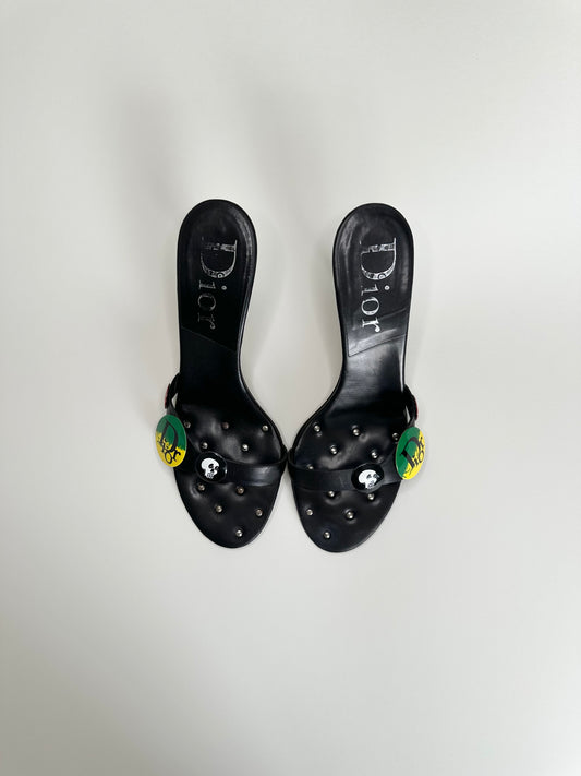 Dior Black Victim Sandals 37