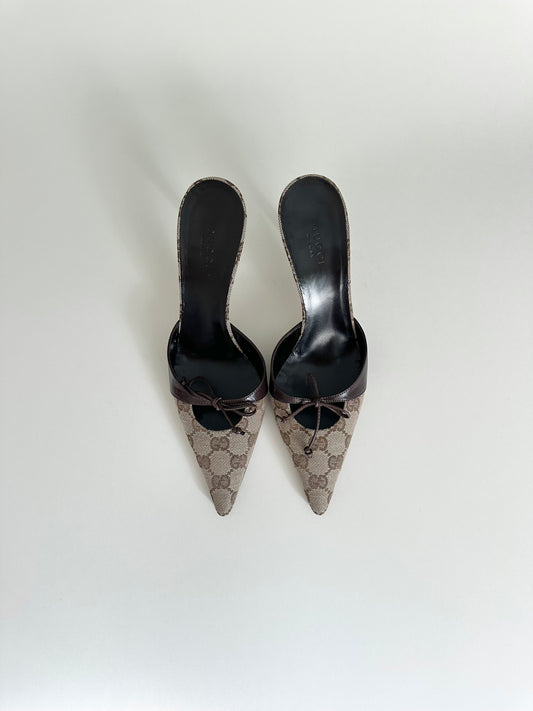 Gucci Monogram Mules US 6