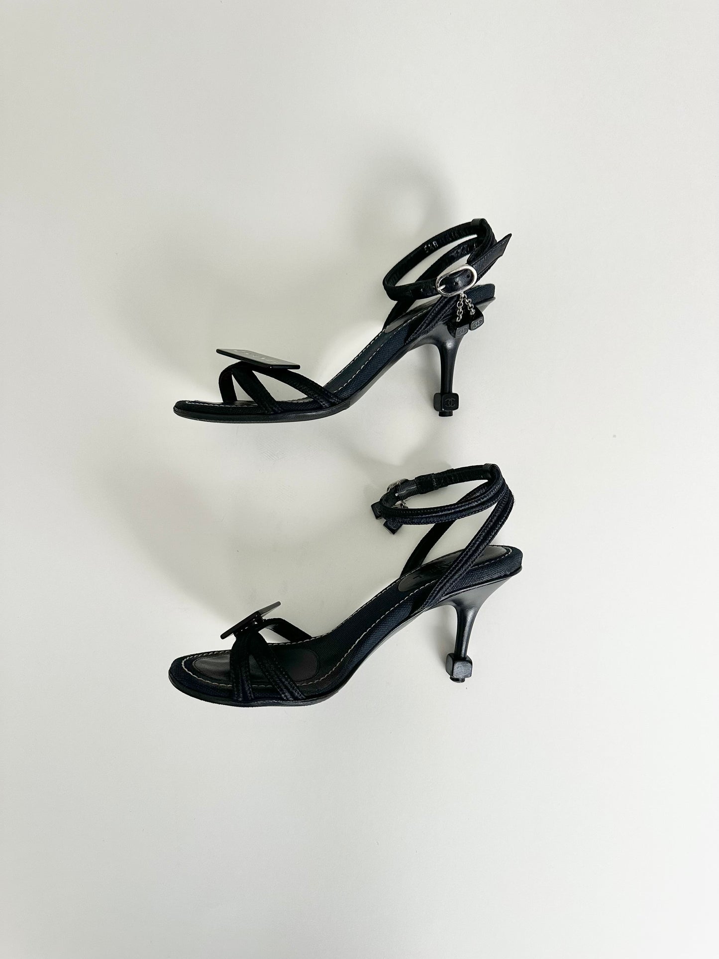 Chanel Dice Ankle Strap Sandals 35.5