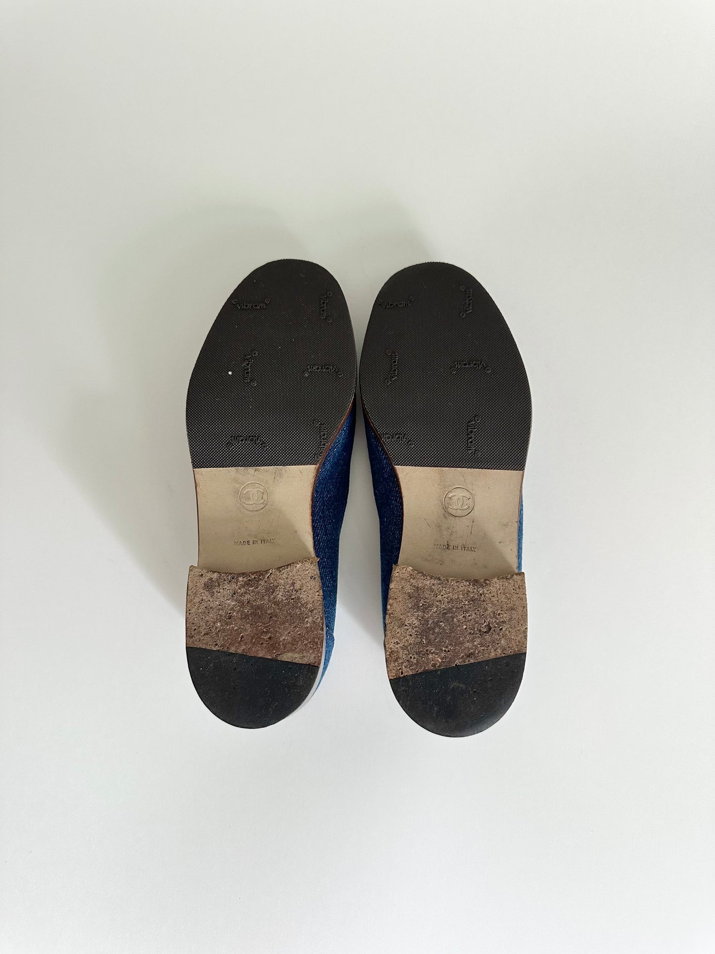Chanel Denim Loafers 35