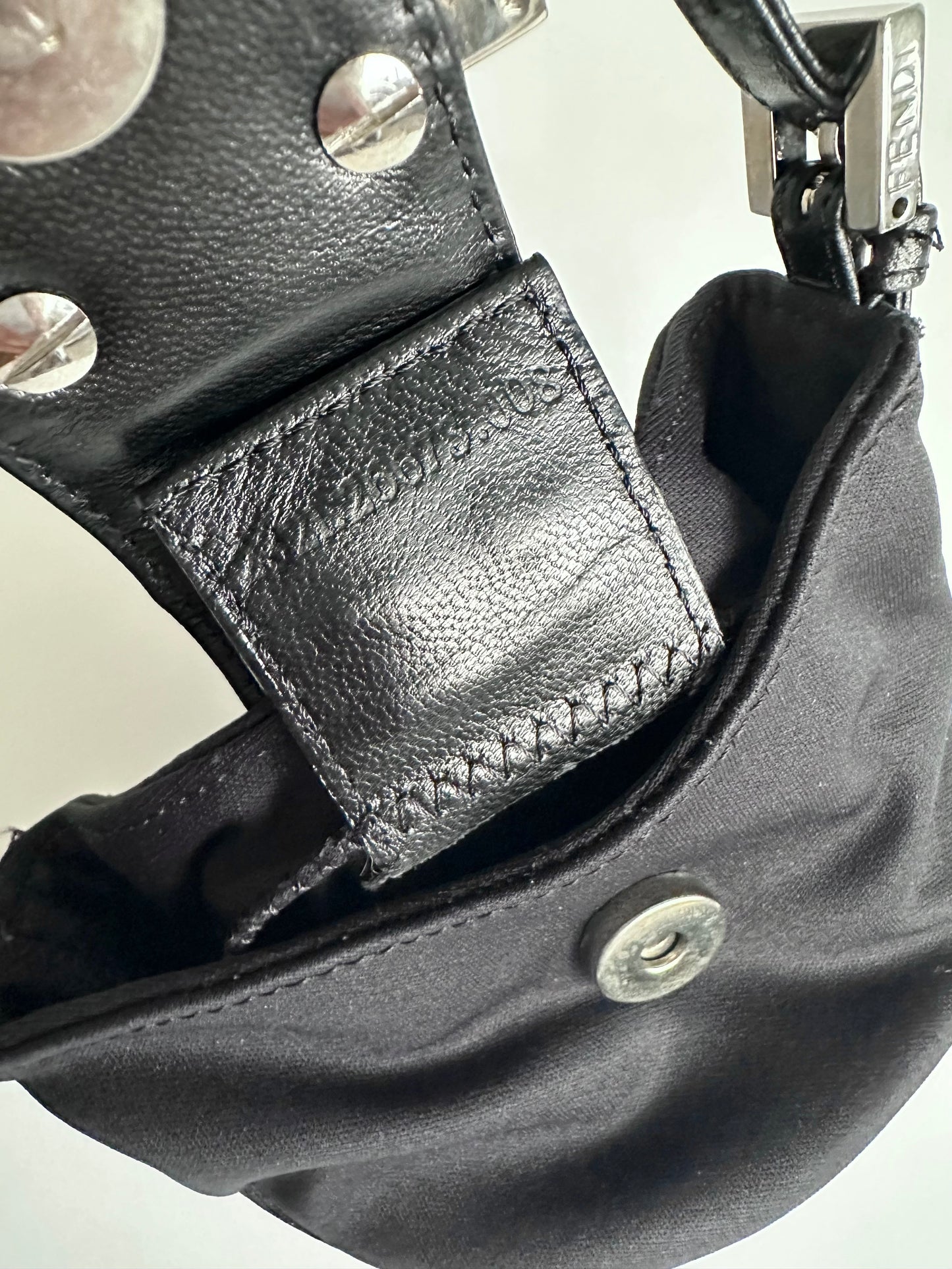 Fendi Black Mini Croissant
