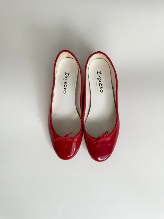 Repetto Red Camille Ballet Pumps FR 38