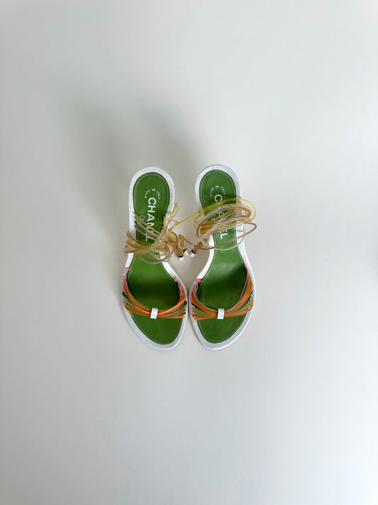 Chanel Multicolor Jelly Sandals 35.5