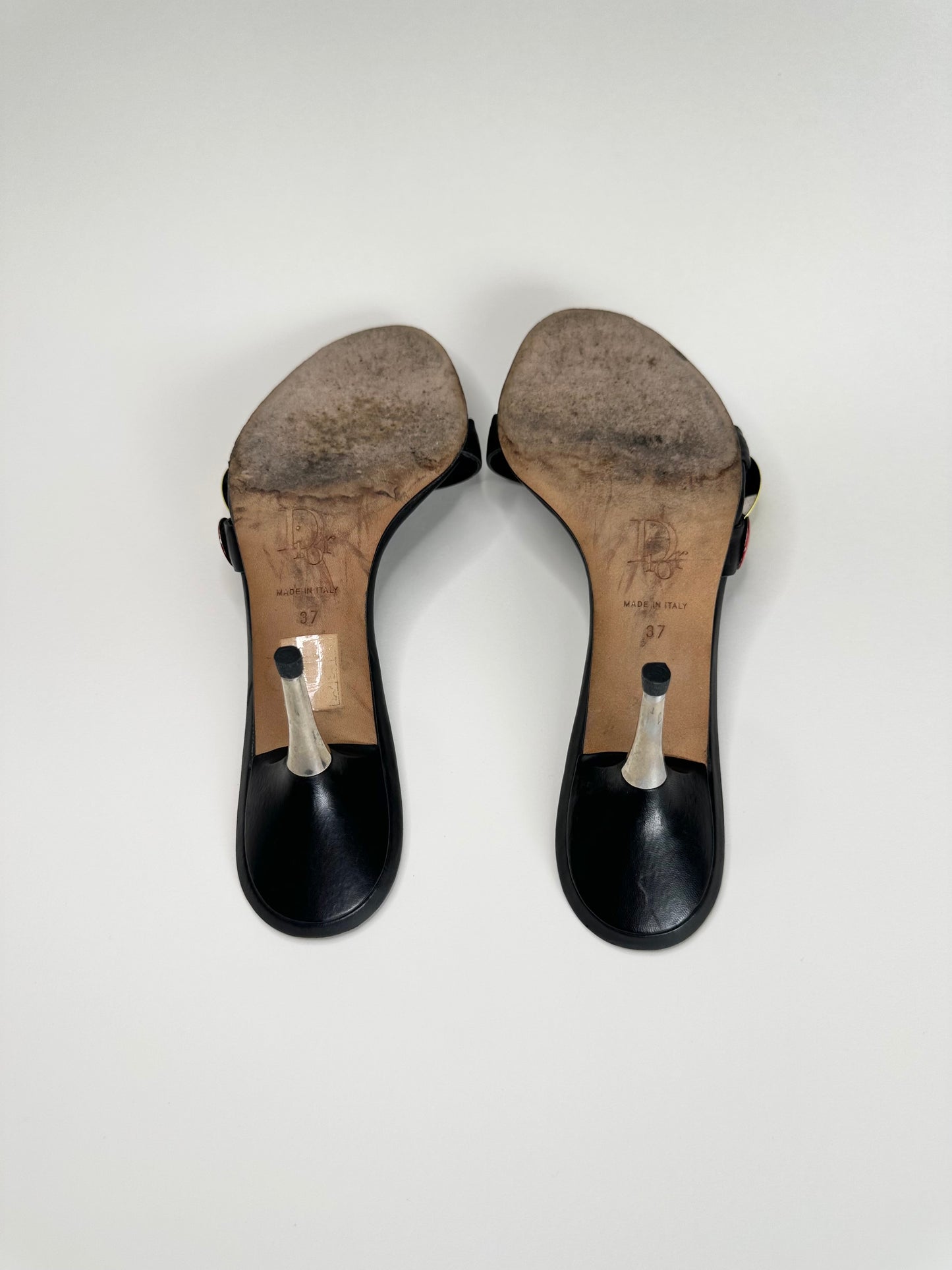 Dior Black Victim Sandals 37