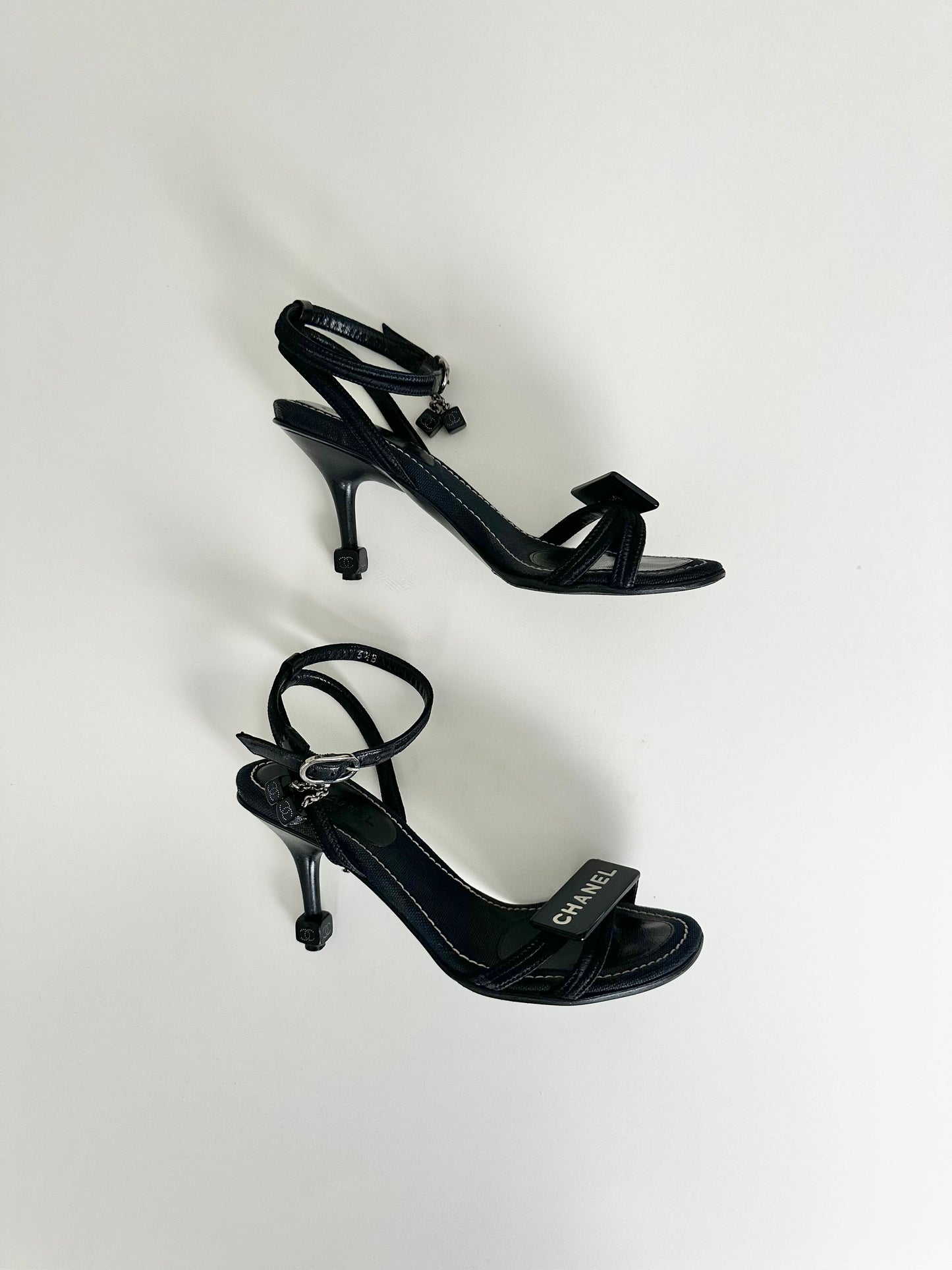 Chanel Dice Ankle Strap Sandals 35.5
