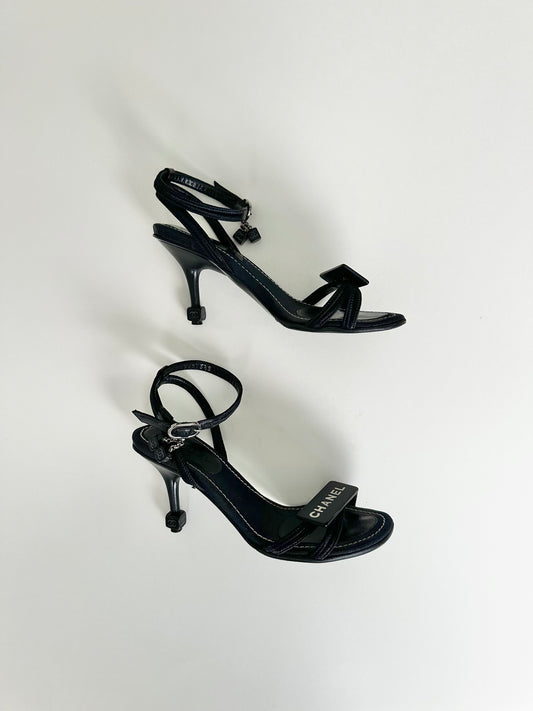 Chanel Dice Ankle Strap Sandals 35.5