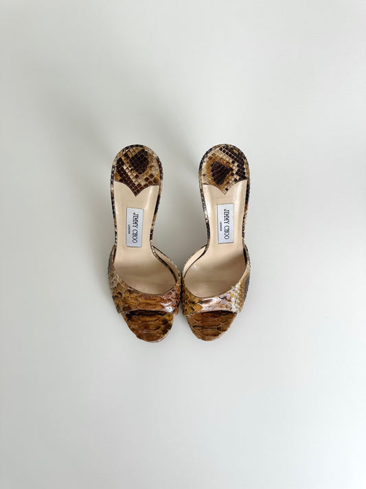 Jimmy Choo Python Platform Sandals 39