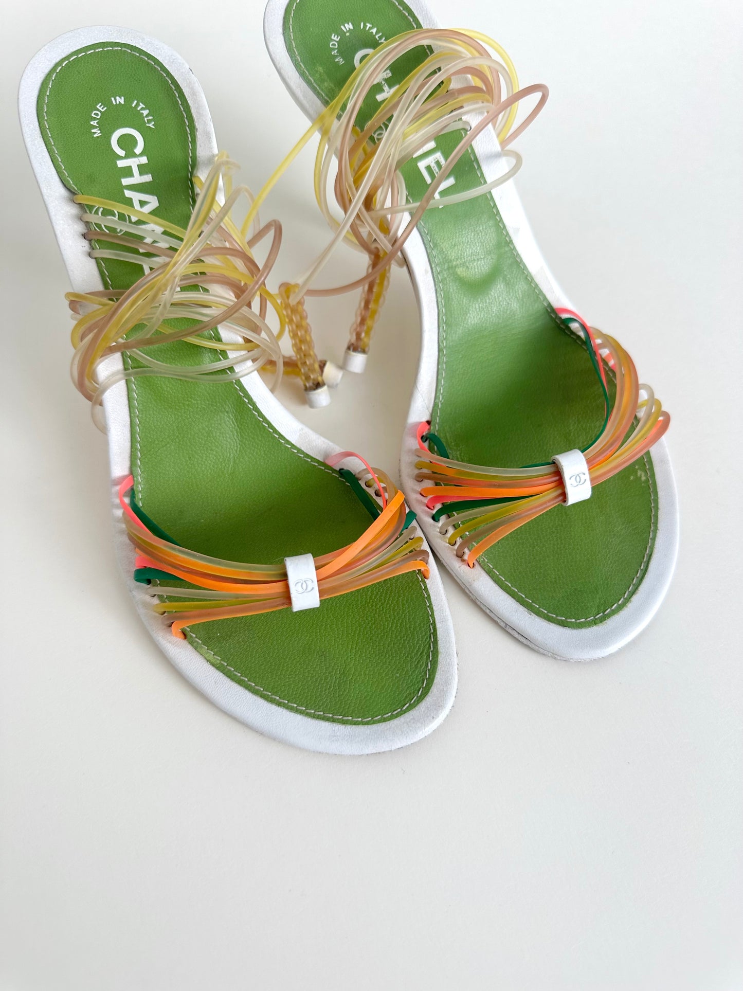 Chanel Multicolor Jelly Sandals 35.5