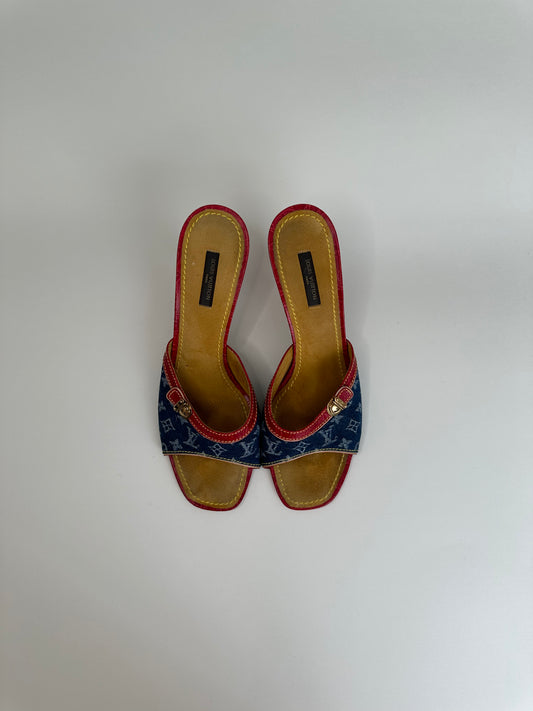 Louis Vuitton Monogram Denim Sandals 40