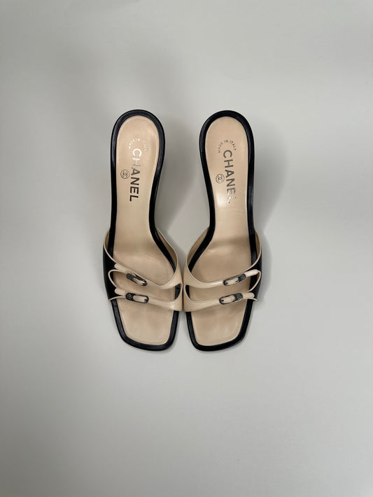 Chanel Camellia Double Strap Sandals 41
