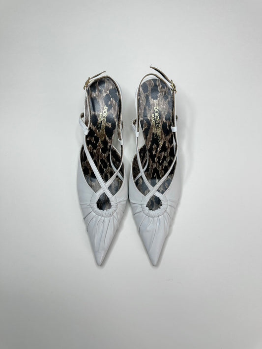 Dolce & Gabbana White Slingbacks 35.5