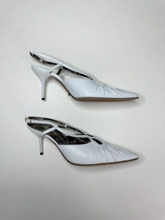 Dolce & Gabbana White Slingbacks 35.5