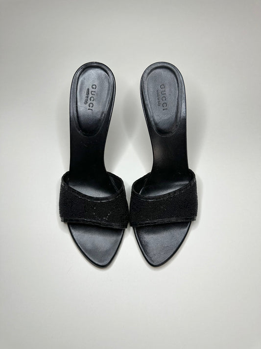 Gucci Black Beaded Monogram US 8
