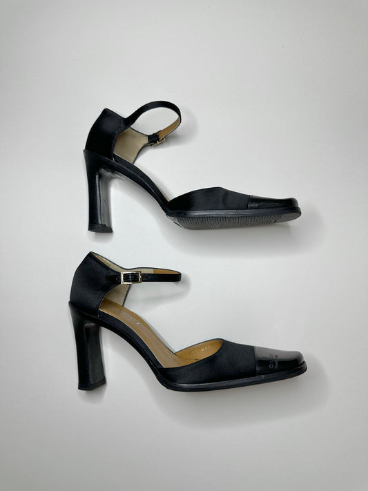 Gucci Black Satin Mary Janes 35