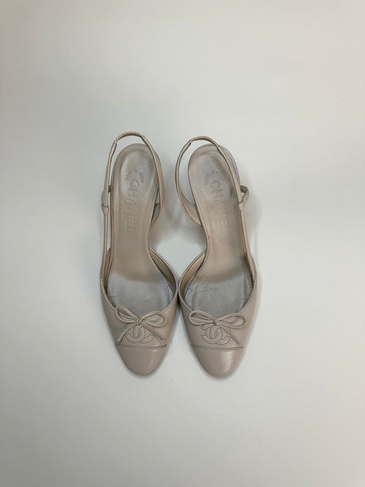 Chanel Round Toe Slingbacks 35