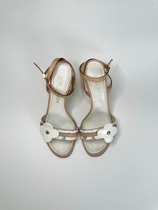 Louis Vuitton Multicolor Strappy Sandals 36.5